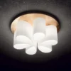 Daisy plafoniera 6 luci con foglia oro