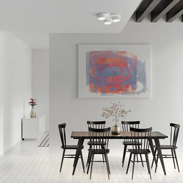 Demetra lampada da soffitto in gesso 3 luci