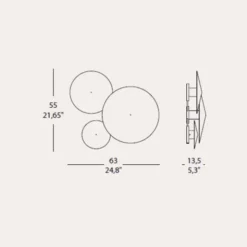 Faya applique di design trio a LED