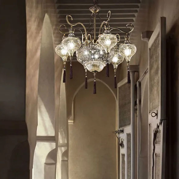 Harem sospensione vintage 9 luci