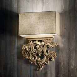 Peter applique in resina effetto legno