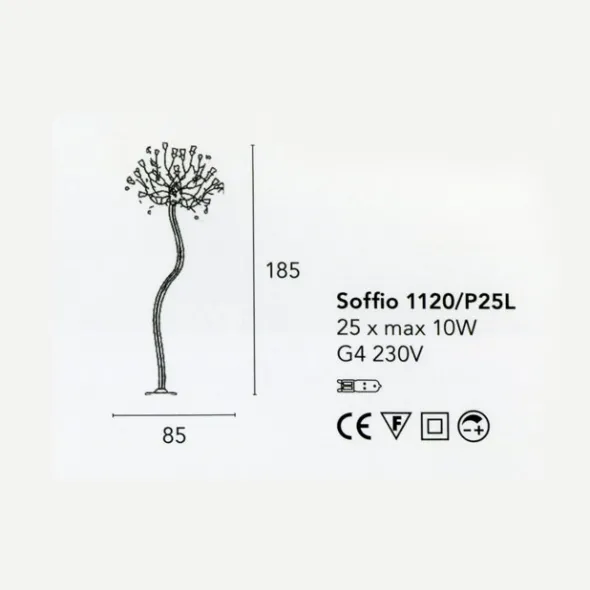 Soffio 25 luci lampada da terra